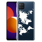 Hoesje geschikt voor Samsung Galaxy M12 - World Map