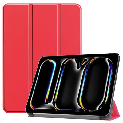 Cazy Hoes geschikt voor iPad Pro 11 2024 (5th Gen) - TriFold Tablet Smart Cover - Rood