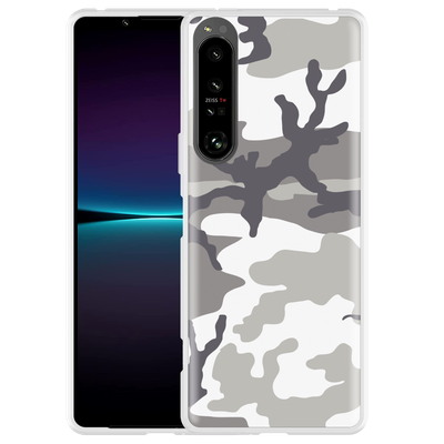 Cazy Hoesje geschikt voor Sony Xperia 1 IV - Camouflage Grey