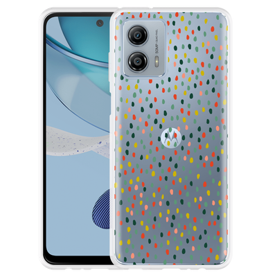 Cazy Hoesje geschikt voor Motorola Moto G53 5G Happy Dots