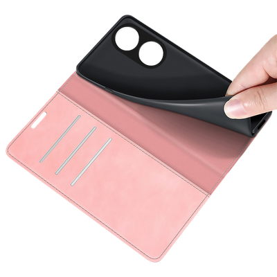 Cazy Wallet Magnetic Hoesje geschikt voor Oppo Reno8 T 4G - Roze
