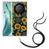 Hoesje met koord geschikt voor Honor Magic5 Lite Sunflowers