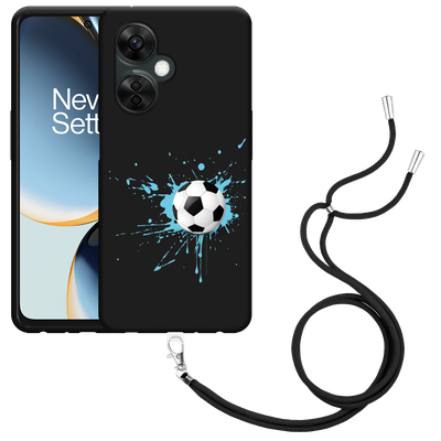 Cazy Hoesje met koord geschikt voor OnePlus Nord CE 3 Lite 5G Soccer Ball