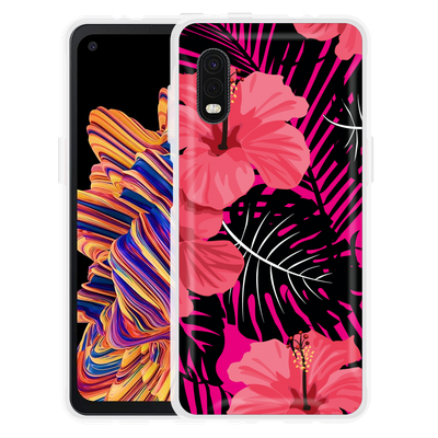Cazy Hoesje geschikt voor Samsung Galaxy Xcover Pro - Tropical Flowers