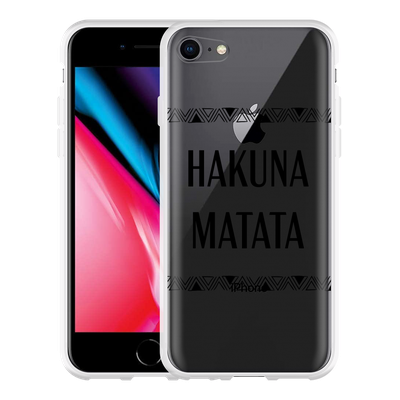 Cazy Hoesje geschikt voor iPhone 8 - Hakuna Matata black