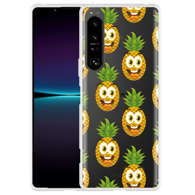 Cazy Hoesje geschikt voor Sony Xperia 1 IV - Happy Ananas
