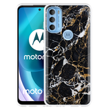 Hoesje geschikt voor Motorola Moto G71 - Zwart Goud Marmer