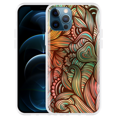 Cazy Hoesje geschikt voor iPhone 12 Pro - Abstract Colorful