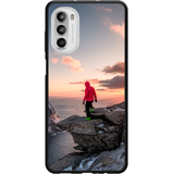 Hoesje geschikt voor Motorola Moto G52 - Hoesje met eigen foto ontwerpen (zwart)