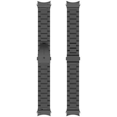 Cazy Bandje geschikt voor Samsung Galaxy Watch 6 / 5 / 4 - Perfect Fit Metalen Watchband - Zwart