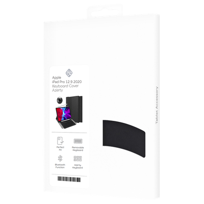 Cazy Hoes met Toetsenbord AZERTY - geschikt voor iPad Pro 12.9 2020 (4th Gen) - Zwart