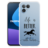 Hoesje geschikt voor Fairphone 5 Life is Better with Horses