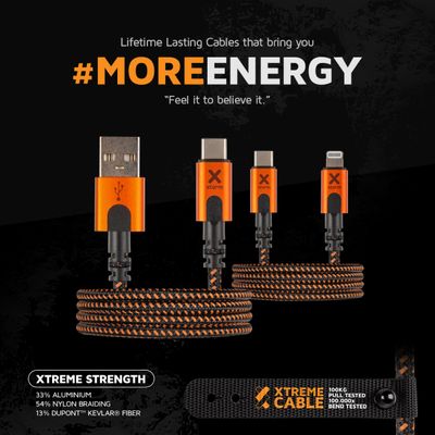 Xtorm Xtreme USB-C naar Lightning Kabel - 1,5 meter - Oranje