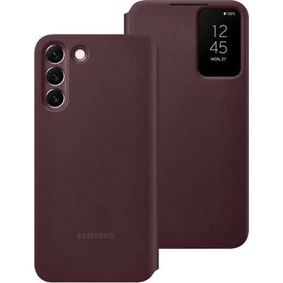 Samsung Galaxy S22+ Hoesje - Originele Samsung Clear View Cover - Burgundy