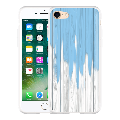 Cazy Hoesje geschikt voor iPhone 7 - Dripping Blue Paint