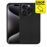 Rugged Texture TPU Hoesje - Telefoonhoesje geschikt voor iPhone 15 Pro Max - Zwart