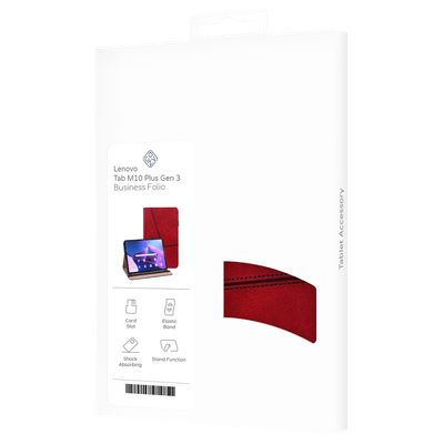 Cazy Business Folio Hoes geschikt voor Lenovo Tab M10 Plus Gen 3 - Rood