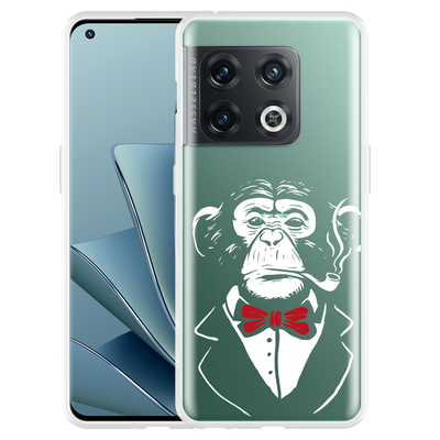 Cazy Hoesje geschikt voor OnePlus 10 Pro - Smoking Chimp