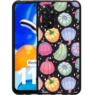 Cazy Hoesje Zwart geschikt voor Xiaomi Redmi Note 11/11S - Magische Pompoenen