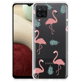 Hoesje geschikt voor Samsung Galaxy A12 - Flamingo Pattern