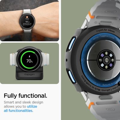 Spigen Hoesje geschikt voor Samsung Galaxy Watch7 44mm - Liquid Air - Zwart