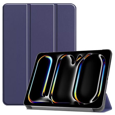 Cazy Hoes geschikt voor iPad Pro 13 2024 (7th Gen) - TriFold Tablet Smart Cover - Blauw