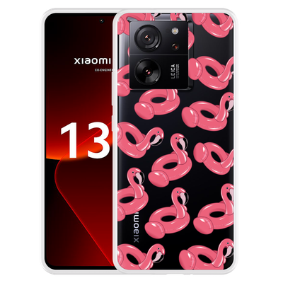 Cazy Hoesje geschikt voor Xiaomi 13T/13T Pro Inflatable Flamingos