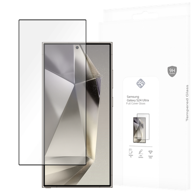 Cazy Full Cover Glass Screen Protector geschikt voor Samsung Galaxy S24 Ultra - Zwart