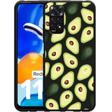 Hoesje Zwart geschikt voor Xiaomi Redmi Note 11/11S - Avocado's