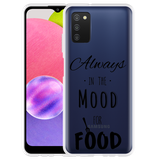 Hoesje geschikt voor Samsung Galaxy A03s - Mood for Food Black