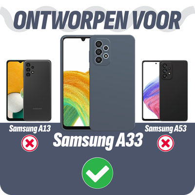 Cazy Soft Color TPU Hoesje geschikt voor Samsung Galaxy A33 - Blauw