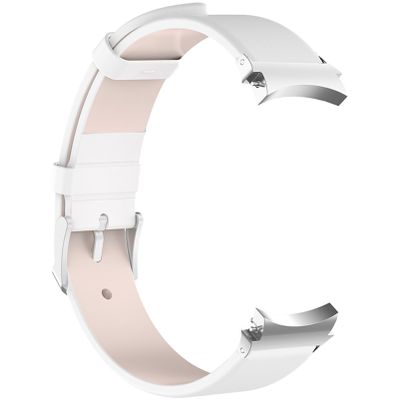 Cazy Bandje geschikt voor Samsung Galaxy Watch 6 / 5 / 4 - Perfect Fit Leder Watchband - Wit