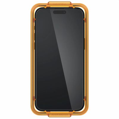 Screen Protector geschikt voor iPhone 15 Pro - Spigen AlignMaster Full Cover Glass - 2 Pack