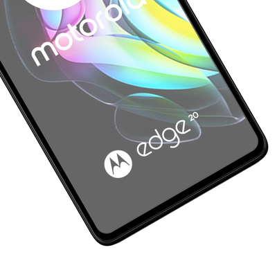 Cazy Full Cover Glass Screen Protector geschikt voor Motorola Edge 20 - Zwart