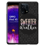Hoesje Zwart geschikt voor Oppo Find X5 - Sweater Weather