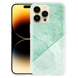 Hoesje geschikt voor iPhone 14 Pro Max - Green Marble