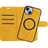 Uitneembaar Wallet Hoesje voor iPhone 15 Plus - Magfit 2-in-1 Hoesje met Pasvakjes - Geel