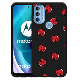 Hoesje Zwart geschikt voor Motorola Moto G71 Lieveheersbeestjes
