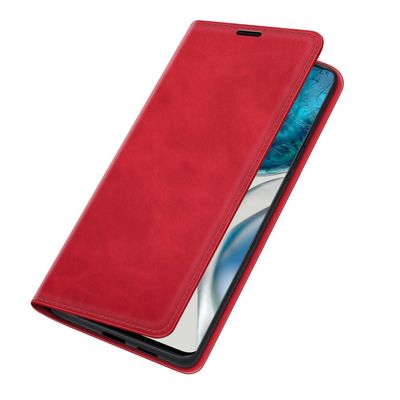 Cazy Wallet Magnetic Hoesje geschikt voor Motorola Moto G52 - Rood