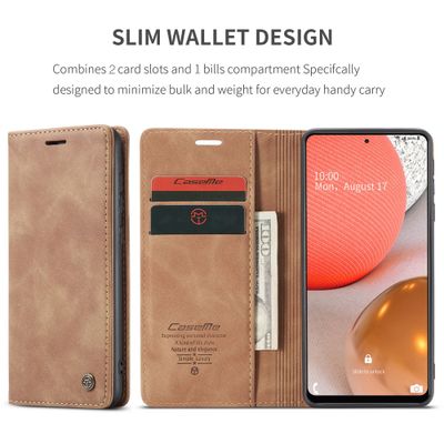 CASEME Samsung Galaxy A72 5G Retro Wallet Case - Bruin