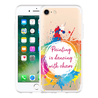 Cazy Hoesje geschikt voor iPhone 7 - Painting