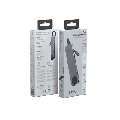 LINQ Connects 8in1 Pro USB-C Multiport Hub - LQ48010