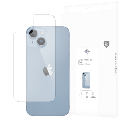 Cazy Screenprotector Achterkant geschikt voor iPhone 15 Plus - Gehard Glass Protector