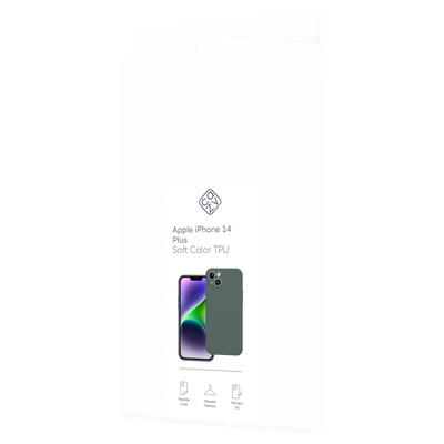 Cazy Soft Color TPU Hoesje geschikt voor iPhone 14 Plus - Groen