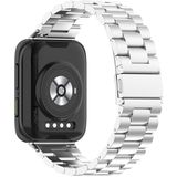 Bandje geschikt voor Oppo Watch 2 42mm - Metalen Horlogebandje - Zilver