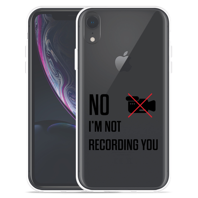 Cazy Hoesje geschikt voor iPhone Xr - Not recording you