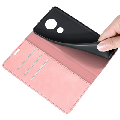 Cazy Wallet Magnetic Hoesje geschikt voor Nokia C21 - Roze