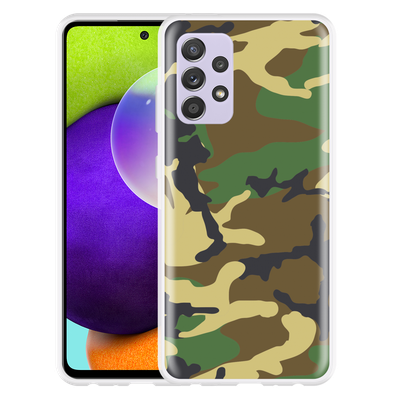 Cazy Hoesje geschikt voor Samsung Galaxy A52s - Camouflage Green
