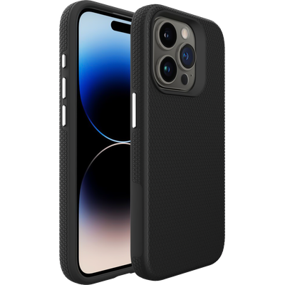 Cazy Hoesje geschikt voor iPhone 16 Pro - Rugged Texture TPU - Zwart