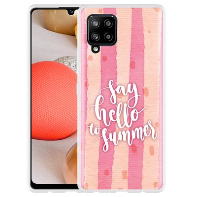 Cazy Hoesje geschikt voor Samsung Galaxy A42 - Say Hello to Summer